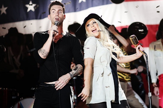 maroon five y cristina aguilera cantando movies like jagger